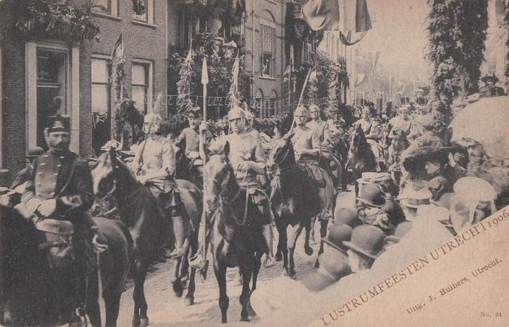 utrecht 3x lustrum feest 1906, Verzamelen, Ansichtkaarten | Nederland, Noord-Brabant, Voor 1920, Ophalen of Verzenden