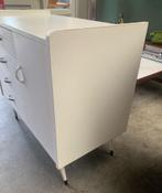 Witte houten commode kast - vintage retro ladekast kastje, Gebruikt, Kast, 50 tot 70 cm, Onbekend