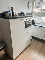 Ovenkast met gebruikte Whirlpool combi magnetron/ oven, Ophalen, Gebruikt, Wit, Overige typen