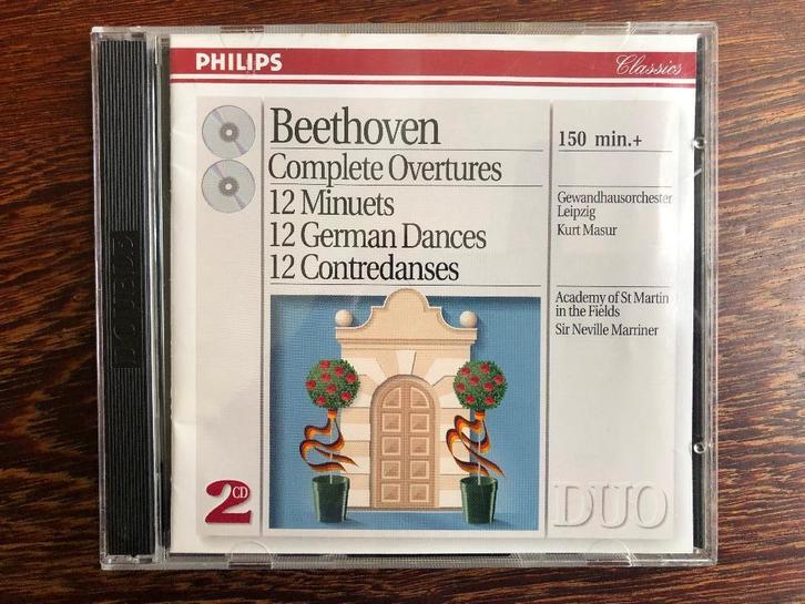 ( Beethoven - Complete Overtures - Masur, Marriner - 2 CD, Cd's en Dvd's, Cd's | Klassiek, Zo goed als nieuw, Overige typen, Classicisme