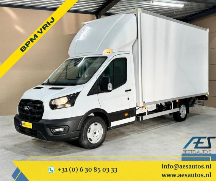Ford Transit 2024 Wit BAKWAGEN MET LADKLEP 10 TRAP AUTOMAAT, Auto's, Bestelauto's, Bedrijf, Te koop, ABS, Achteruitrijcamera, Adaptive Cruise Control