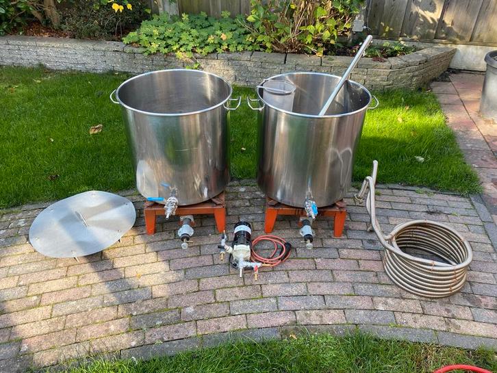 100L Brouwinstallatie voor Bierbrouwen, Hobby en Vrije tijd, Knutselen, Gebruikt, Materiaal, Ophalen of Verzenden