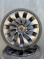 #74 SET 21’’ TESLA MODEL Y VELGEN+ZOMERBANDEN ORIGINEEL, Gebruikt, 255 mm, Banden en Velgen, Personenwagen
