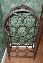 bruin metalen wijnrek 14 flessen wijn rek, 50 tot 75 cm, 15 tot 25 flessen, Ophalen of Verzenden, Zo goed als nieuw