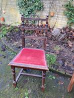 Antieke stoel met rode bekleding - Gratis ophalen, Ophalen
