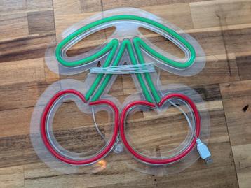 HEMA neon style LED kers lamp (usb voeding) beschikbaar voor biedingen