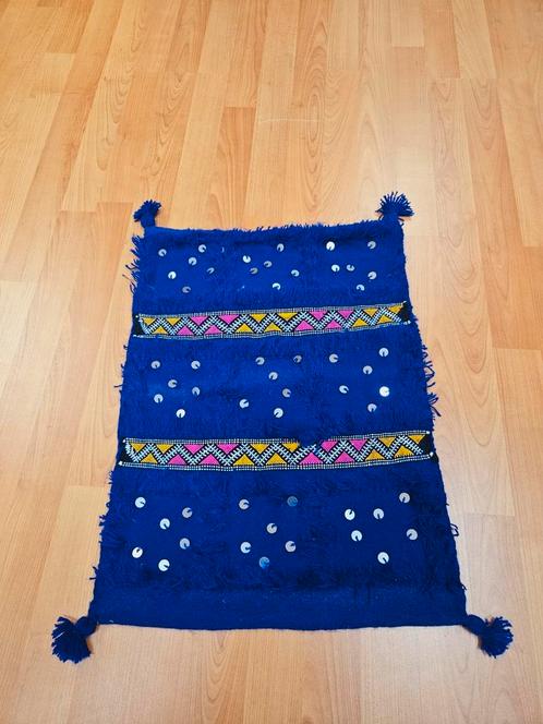 Handgeknoopte Marokkaanse Kussens. Nieuwstaat!, Huis en Inrichting, Woonaccessoires | Kussens, Nieuw, Blauw, Rechthoekig, Ophalen of Verzenden