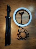 2x Ringlampen met Statief & Telefoonhouder, Ophalen, Zo goed als nieuw, Lamp of Flitsset