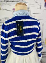 Ralph Lauren blauw wit mini kabelvestje maat 3 NIEUW, Trui of Vest, Nieuw, Ralph Lauren, Ralph Lauren