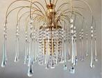 Vintage grote teardrop kroonluchter, Niet ingevuld, Gebruikt, Niet ingevuld, Ophalen of Verzenden