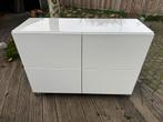 Ikea besta dressoir hoogglans met glasplaat, Huis en Inrichting, Kasten | Dressoirs, Ophalen of Verzenden, Zo goed als nieuw, 25 tot 50 cm