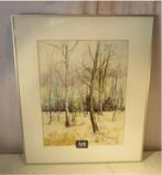 Mooi Geschilderd aquarel 'Winter in de Kempen' - Wuyts M, Antiek en Kunst, Kunst | Schilderijen | Klassiek, Ophalen of Verzenden