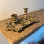 Antiek Frans Koperen Inktstel - Rijkelijk Gedecoreerd, Ophalen of Verzenden