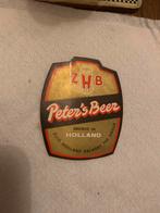 Oud etiket ZHB “Peter’s Beer” export, Ophalen of Verzenden, Nieuw, Overige typen, Overige merken