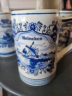 4 Heineken Bierpullen delfts blauw, Ophalen, Zo goed als nieuw, Heineken
