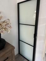 Zwarte look deur nieuw maat 76x201,5, Glas, Ophalen of Verzenden, Zo goed als nieuw