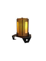 Prachtige vintage geperforeerd metalen design tafellamp, Ophalen of Verzenden, Gebruikt, Metaal, Minder dan 50 cm