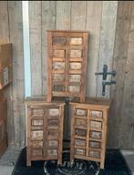 Ladekastje met steenmal als lade oud hout stoer sober jwm, Huis en Inrichting, .., 5 laden of meer, Nieuw, 50 tot 100 cm