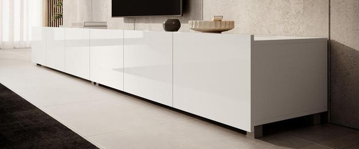 Nieuw tv meubel 300 cm wit, Huis en Inrichting, Kasten | Televisiemeubels, Nieuw, Minder dan 100 cm, 200 cm of meer, 25 tot 50 cm
