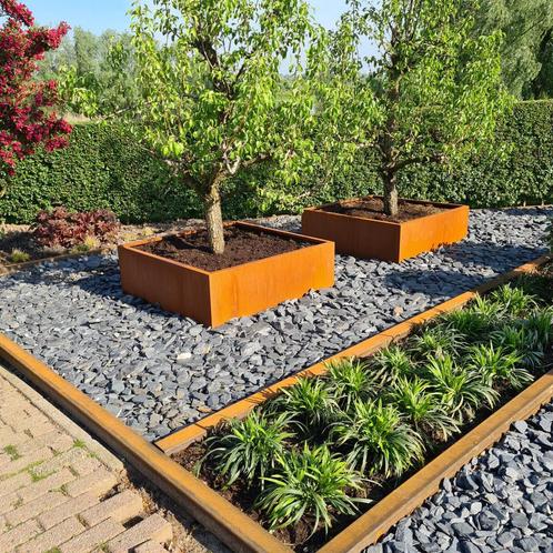 Cortenstaal maatwerk plantenbakken/borders/trappen!!!, Tuin en Terras, Bloembakken en Plantenbakken, Nieuw, Metaal, Balkon, Tuin