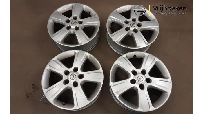 Velgen set van een Opel Zafira (Zafira A 99-), Auto-onderdelen, Banden en Velgen, Personenwagen, Gebruikt, 3 maanden garantie