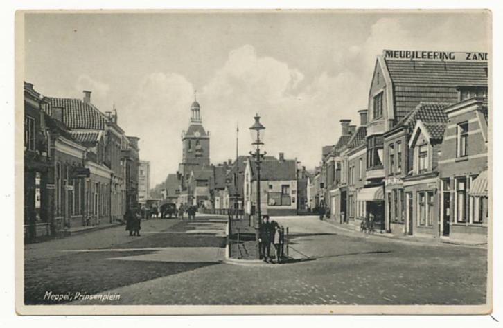 Meppel, Prinsenplein, Verzamelen, Ansichtkaarten | Nederland, Gelopen, Drenthe, 1920 tot 1940, Verzenden