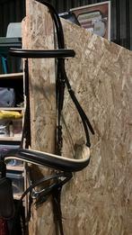 Hoofdstel, maat, cob donkerbruin met beige, Dieren en Toebehoren, Paarden en Pony's | Hoofdstellen en Tuigage, Ophalen of Verzenden