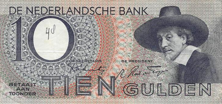 Netherlands 10 Gulden 05-01-1943 Vf pn 59a.2, Postzegels en Munten, Bankbiljetten | Nederland, Los biljet, 10 gulden, Ophalen of Verzenden