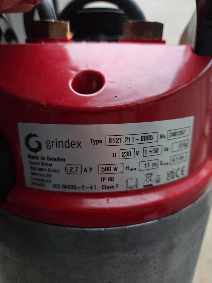 Grindex Vuilwaterpomp - Nieuw!, Tuin en Terras, Waterpompen, Ophalen of Verzenden