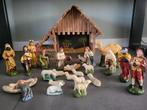 Mooie oude kerstgroep met kerststal, Diversen, Ophalen of Verzenden, Zo goed als nieuw