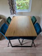 ZGAN Eettafel met 4 Stoelen, Huis en Inrichting, Complete eetkamers, Ophalen, Zo goed als nieuw, Modern, 4 tot 6 stoelen