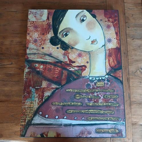 Kelly Rae Roberts Schilderij  46 cm - 61 cm, Antiek en Kunst, Kunst | Overige Kunst, Ophalen of Verzenden