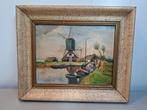 Molen aan water, in klassieke lijst. Gesigneerd met "Bep".., Ophalen of Verzenden