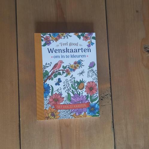 Kleurboek met wenskaarten om in te kleuren, Hobby en Vrije tijd, Tekenen, Nieuw, Papier, Schets- of Tekenboek, Ophalen of Verzenden