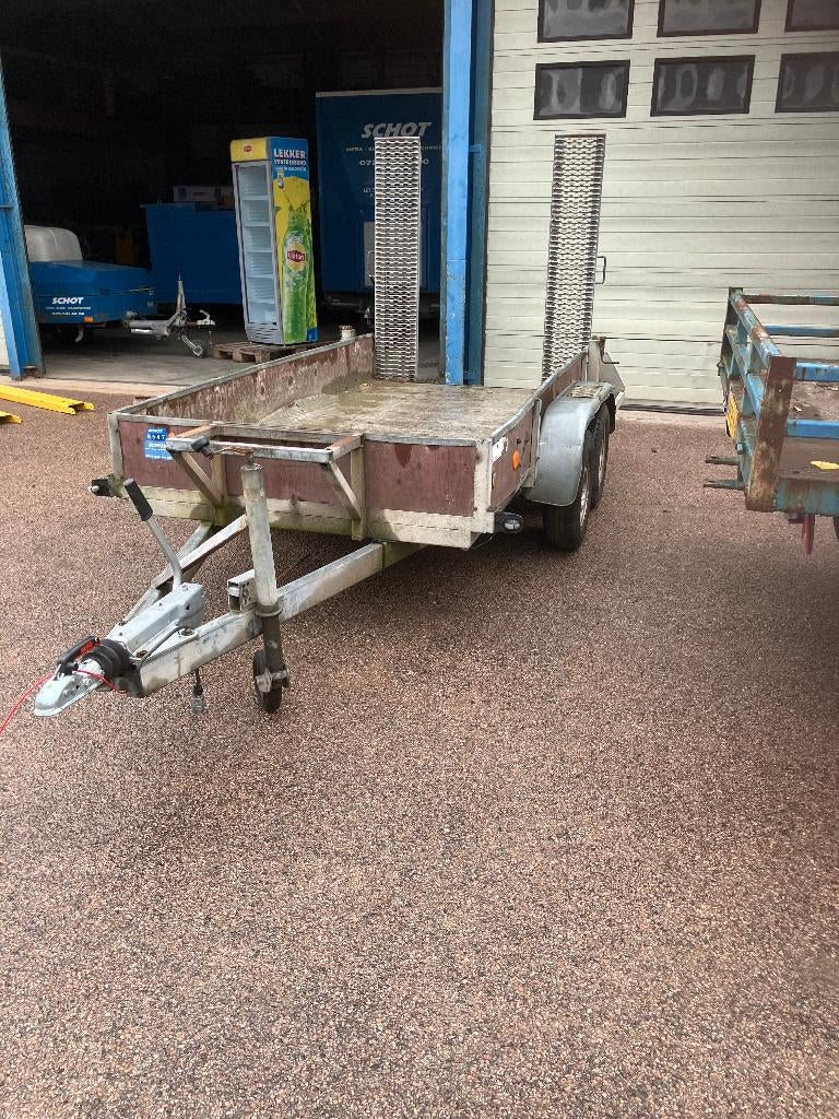 Anssems aanhangwagen met oprijplaten, Ophalen, Gebruikt
