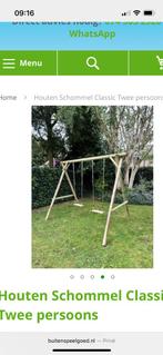 Houten schommel classic 2persoons, Kinderen en Baby's, Speelgoed | Buiten | Speeltoestellen, Ophalen, Nieuw, Schommel