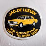 Leuke oude sticker.  TAXI Jac De LEEUW.    Ospel., Verzamelen, Ophalen of Verzenden, Zo goed als nieuw, Overige typen