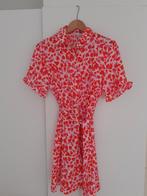 Jurk by clara met vrolijke hartjes print maat S, Ophalen of Verzenden, Zo goed als nieuw, Roze, Maat 36 (S)