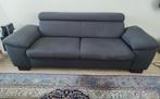 Comfortabele uitschuifbare 3 zits bank - antracietkleurig, Ophalen, Gebruikt, Driepersoons, 75 tot 100 cm