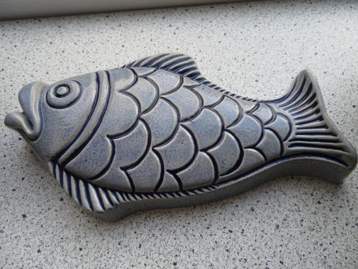 Puddingvorm bakvorm Blauwe Vis aardwerk keramiek, Antiek en Kunst, Antiek | Keukenbenodigdheden, Ophalen of Verzenden