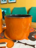 Vintage jaren 70 oranje Adco bloempot, Tuin en Terras, Bloempotten, ?, Zo goed als nieuw, ?, ?