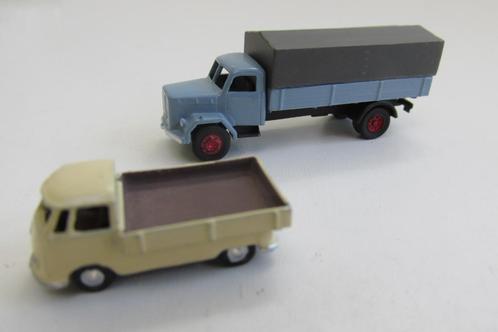 ZELDZAAM 2 X MZZ VW BUS PICK UP + MAGIRUS 1 : 160 n spoor, Hobby en Vrije tijd, Modelauto's | Overige schalen, Nieuw, Auto, Ophalen of Verzenden