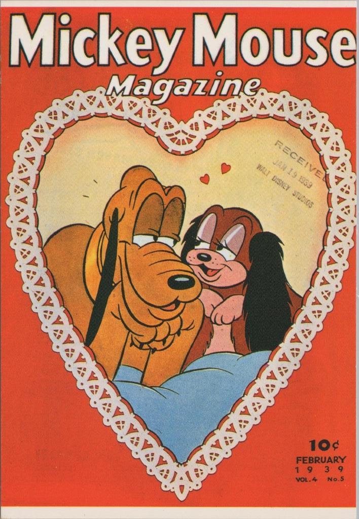 Walt Disney - Mickey Mouse - Pluto, Verzamelen, Ansichtkaarten | Themakaarten, Ongelopen, 1980 tot heden, Overige thema's, Ophalen of Verzenden