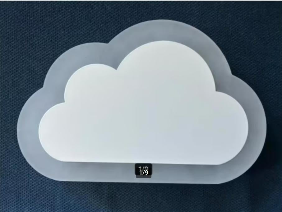 Witte WOLK kinderlamp LED-wandlamp (NIEUW) warm-wit, Ophalen, Nieuw, Lamp
