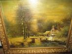 OUD SCHILDERIJ BOSGEZICHT, Ophalen of Verzenden