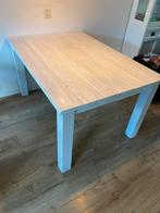 Eetkamertafel, wit, hout, 140x100 cm, Huis en Inrichting, Tafels | Eettafels, Ophalen, 100 tot 150 cm, 50 tot 100 cm, Zo goed als nieuw