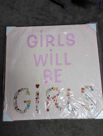 Meisjes Schilderij 50x50 - Nieuw! beschikbaar voor biedingen