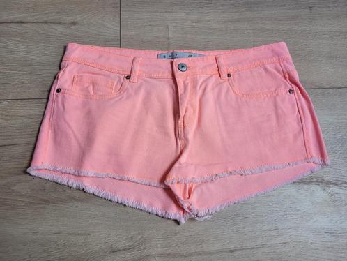 DENIM CO oranje korte spijkerbroek/ short maat 40 ~ LL0012, Kleding | Dames, Spijkerbroeken en Jeans, Zo goed als nieuw, W30 - W32 (confectie 38/40)