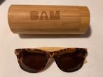 Bamboe Zonnebril Dames Tijgerprint + Koker, Overige merken, Zonnebril, Bruin, Nieuw