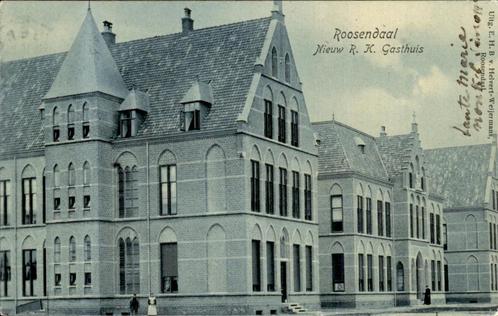 Roosendaal - Nieuw RK Gasthuis, Verzamelen, Ansichtkaarten | Nederland, Gelopen, Noord-Brabant, Voor 1920, Ophalen of Verzenden